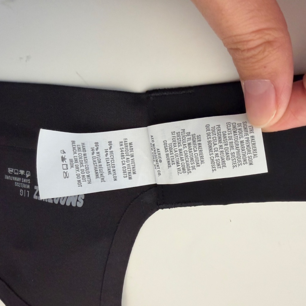 Aerie Black Bra View 6